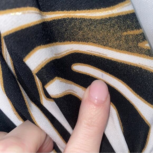 Vintage 90s y2k Cache Animal Zebra Print Sleeveless V-neck Mob Wife Mini Dress 4 - Picture 12 of 12